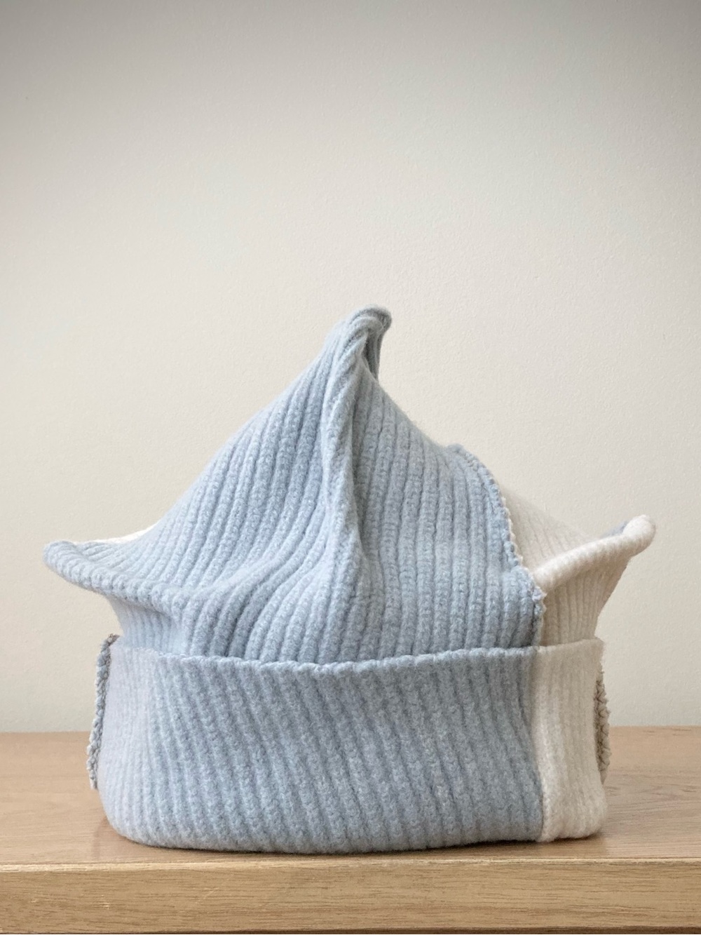joodito origami crown felted wool sweater hat wabi sabi winter bucket beanie cap